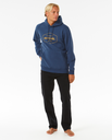 The Rip Curl Mens Stapler Hoodie in Washed Navy