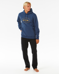 The Rip Curl Mens Stapler Hoodie in Washed Navy