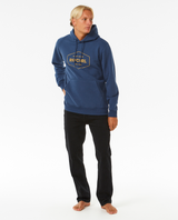 The Rip Curl Mens Stapler Hoodie in Washed Navy