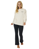 The Rip Curl Womens RSS Leisure Sweatshirt in Off White