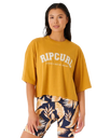 The Rip Curl Womens Seacell Crop Heritage T-Shirt in Gold