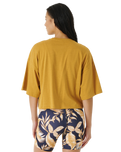 The Rip Curl Womens Seacell Crop Heritage T-Shirt in Gold