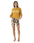 The Rip Curl Womens Seacell Crop Heritage T-Shirt in Gold