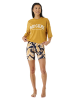 The Rip Curl Womens Seacell Crop Heritage T-Shirt in Gold