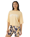 The Rip Curl Womens Seacall Crop Heritage T-Shirt in Blush