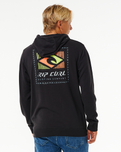 The Rip Curl Mens Tradition Zip Hoodie in Washed Black