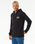 The Rip Curl Mens Tradition Zip Hoodie in Washed Black