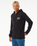 The Rip Curl Mens Tradition Zip Hoodie in Washed Black