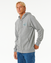 The Rip Curl Mens Tradition Zip Hoodie in Grey Marle