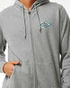 The Rip Curl Mens Tradition Zip Hoodie in Grey Marle