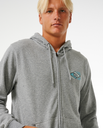 The Rip Curl Mens Tradition Zip Hoodie in Grey Marle