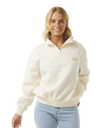 The Rip Curl Womens Fortaleza Half Zip Fleece in Beige