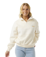 The Rip Curl Womens Fortaleza Half Zip Fleece in Beige