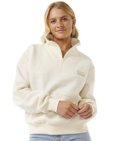 The Rip Curl Womens Fortaleza Half Zip Fleece in Beige