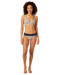 The Rip Curl Womens Afterglow Ditsy Roll Up Good Bikini Bottoms in Multi Colour