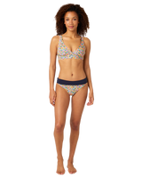 The Rip Curl Womens Afterglow Ditsy Roll Up Good Bikini Bottoms in Multi Colour