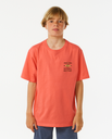 The Rip Curl Boys Boys Lost Islands Logo T-Shirt in Hot Coral