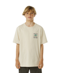 The Rip Curl Boys Boys Lost Islands Logo T-Shirt in Vintage White