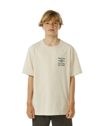 The Rip Curl Boys Boys Lost Islands Logo T-Shirt in Vintage White