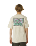 The Rip Curl Boys Boys Lost Islands Logo T-Shirt in Vintage White