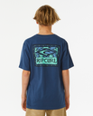 The Rip Curl Boys Boys Lost Islands Logo T-Shirt in Vintage Navy