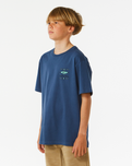 The Rip Curl Boys Boys Lost Islands Logo T-Shirt in Vintage Navy