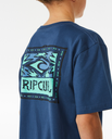 The Rip Curl Boys Boys Lost Islands Logo T-Shirt in Vintage Navy