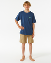 The Rip Curl Boys Boys Lost Islands Logo T-Shirt in Vintage Navy