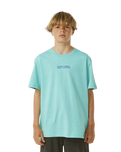 The Rip Curl Boys Boys Lost Island Art T-Shirt in Aqua
