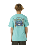 The Rip Curl Boys Boys Lost Island Art T-Shirt in Aqua