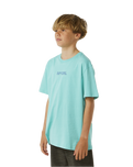 The Rip Curl Boys Boys Lost Island Art T-Shirt in Aqua