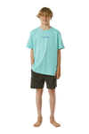 The Rip Curl Boys Boys Lost Island Art T-Shirt in Aqua