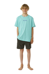 The Rip Curl Boys Boys Lost Island Art T-Shirt in Aqua