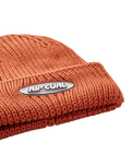 The Rip Curl Womens Premium Surf Shallow Beanie in Burnt Red