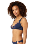 The Rip Curl Womens Day BreakC- D Tri Bikini Top in Navy