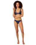 The Rip Curl Womens Day BreakC- D Tri Bikini Top in Navy