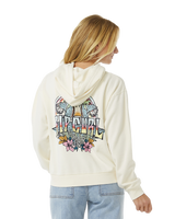 The Rip Curl Womens Block Party Relaxed Hoodie in Bone