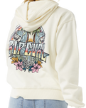 The Rip Curl Womens Block Party Relaxed Hoodie in Bone