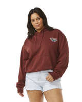 The Rip Curl Womens Block Party Relaxed Hoodie in Plum