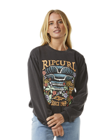 The Rip Curl Womens Tiki Tropic Relaxed Sweatshirt in Washed Black