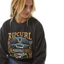 The Rip Curl Womens Tiki Tropic Relaxed Sweatshirt in Washed Black