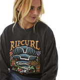 The Rip Curl Womens Tiki Tropic Relaxed Sweatshirt in Washed Black