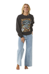 The Rip Curl Womens Tiki Tropic Relaxed Sweatshirt in Washed Black