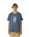 The Rip Curl Boys Boys Lost Islands T-Shirt in Vintage Navy