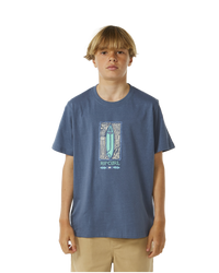 The Rip Curl Boys Boys Lost Islands T-Shirt in Vintage Navy