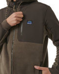 The Rip Curl Mens Anti-Series Search Hooded Zip Fleece Jacket in Rock