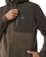 The Rip Curl Mens Anti-Series Search Hooded Zip Fleece Jacket in Rock