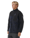 The Rip Curl Mens Anti-Series Search Zip Fleece Jacket in Black & Berry