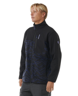 The Rip Curl Mens Anti-Series Search Zip Fleece Jacket in Black & Berry