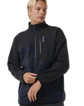 The Rip Curl Mens Anti-Series Search Zip Fleece Jacket in Black & Berry